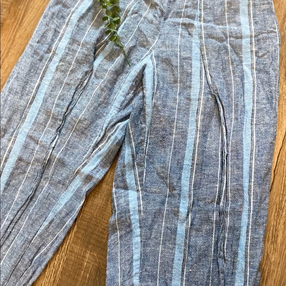 Anthropologie DREW Tulip Split stripe  wide leg pants! - Picture 4 of 7